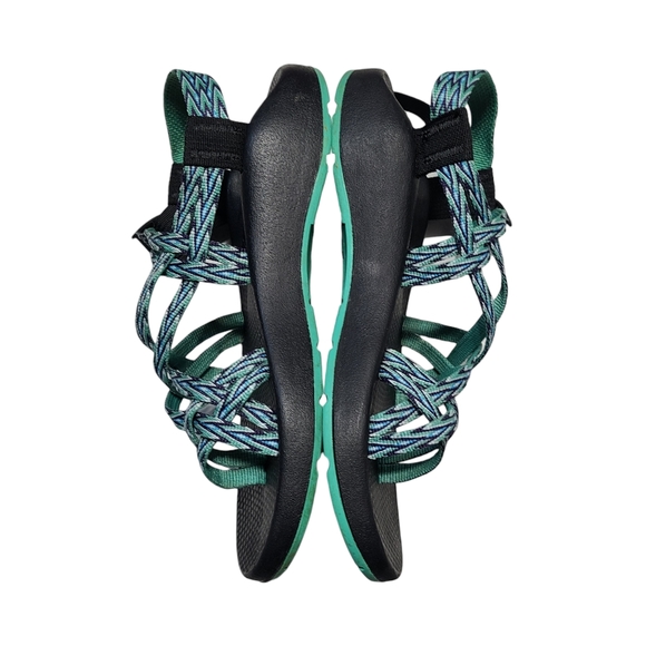 Chaco ZX/2 Classic Sandals Dagger Chevron Teal - Picture 3 of 6